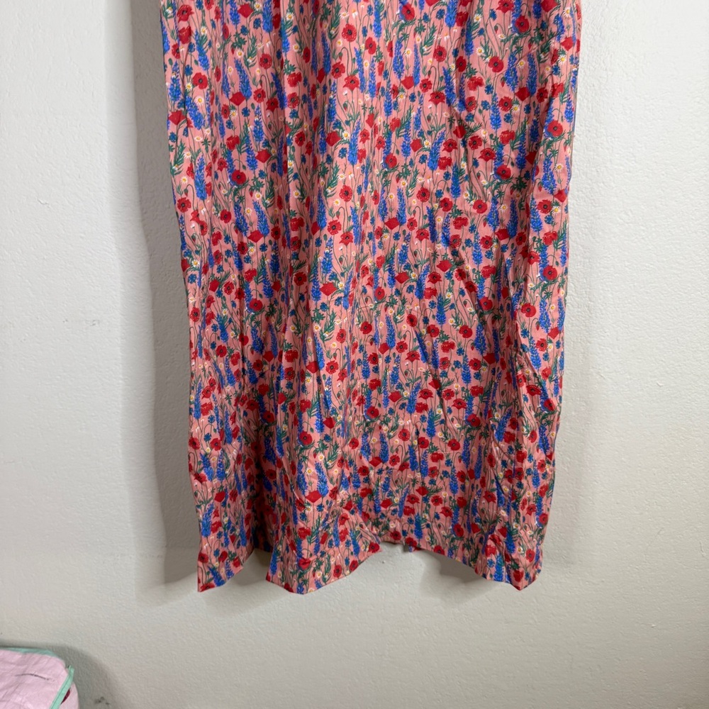 TUCKERNUCK Hyacinth House red poppy floral scalloped Serena midi dress SMALL - Picture 8 of 10